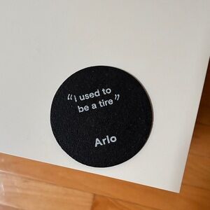 Arlo Black Recycled Tire Coaster